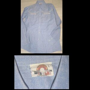 Vintage Saturday's In California Cowboy Western Pearl Snap Mens Size Sz L